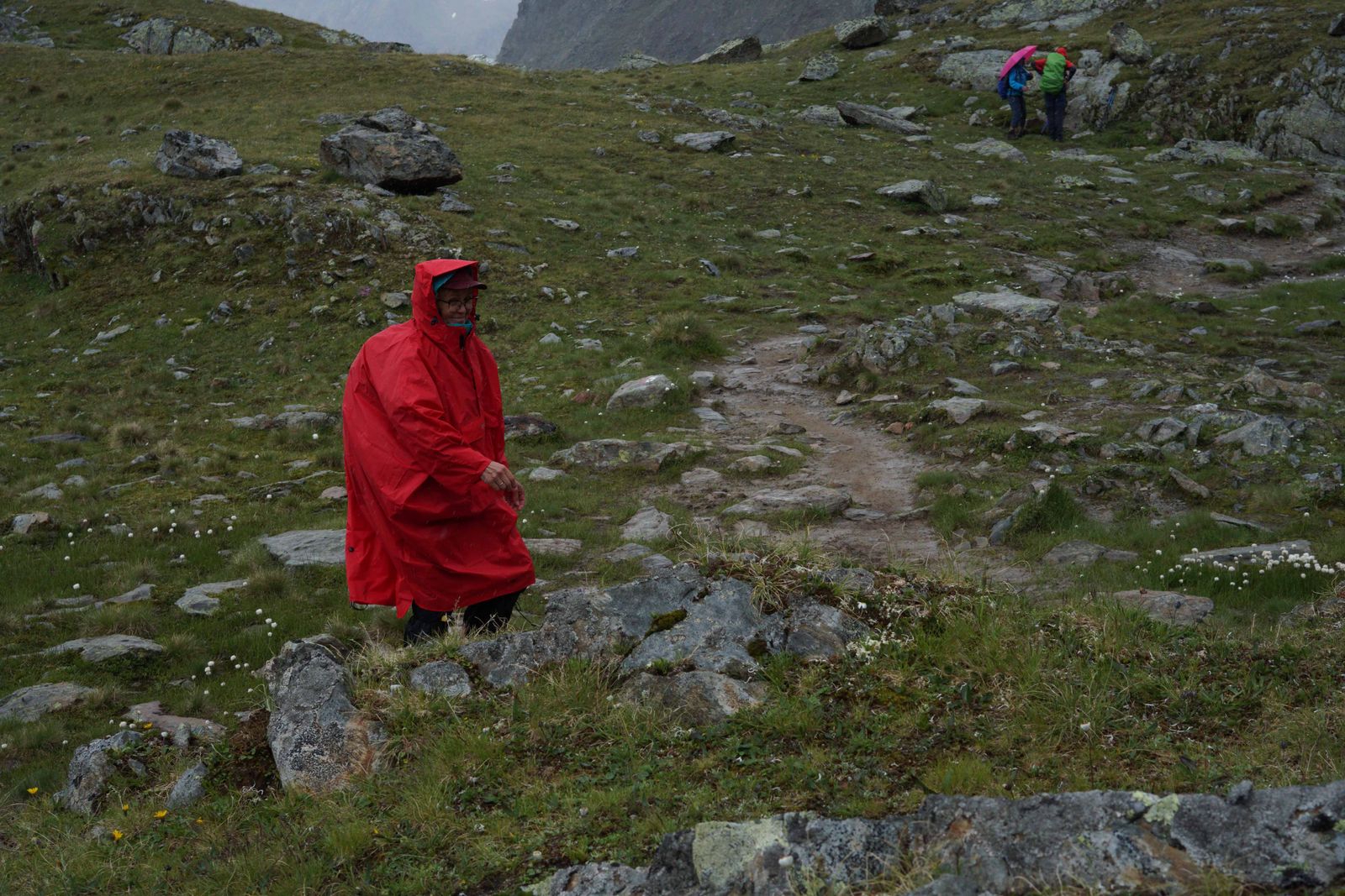 Frau im Regen